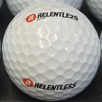 golf balls with company logo