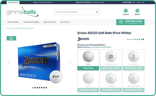 Browse the gimmeballs website