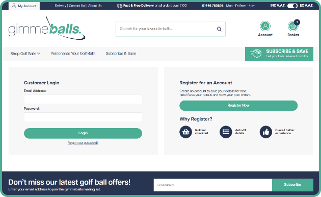 We’ll send you a fresh set of golf balls every month