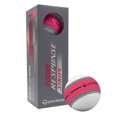 TaylorMade Tour Response Stripe Pink Golf Balls 2025