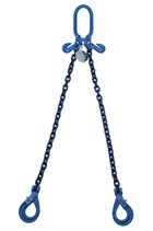 Yoke 14tonne G100 2-Leg Chainsling c/w Self Locking Hooks & Grab Hooks