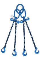 Yoke 14.1tonne G100 4-Leg Chainsling c/w Sling Hooks & Grab Hooks