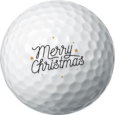 Classic Merry Christmas Golf Ball