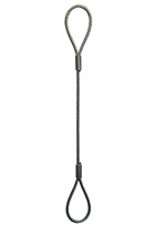 400kg Wire Rope Sling c/w Soft Eyes, Lengths 1mtr to 10mtr.