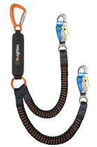 Heightec LE2T150B FLEXOR 1.5mtr Elasticated Twin Lanyard c/w Steplock Hooks