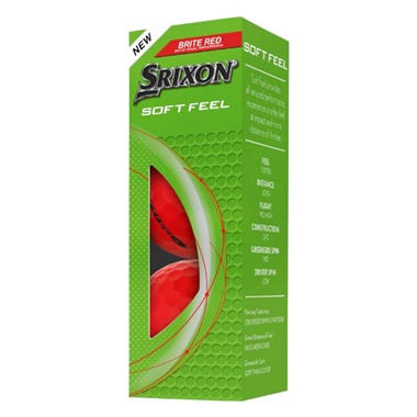 Srixon Soft Feel Brite Red Golf Balls 2025