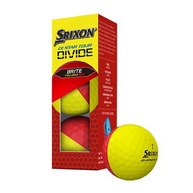 Srixon Q-Star Tour Divide Yellow & Red Golf Balls 2024
