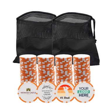 Personalised Golf Poker Chip | Orange