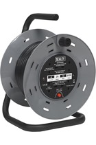 Sealey BCR25 Cable Reel 25mtr 4x 230V 1.25mm² Thermal Trip