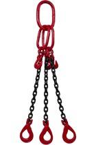 11.2 tonne 3Leg Chainsling, Adjusters c/w Safety Hooks