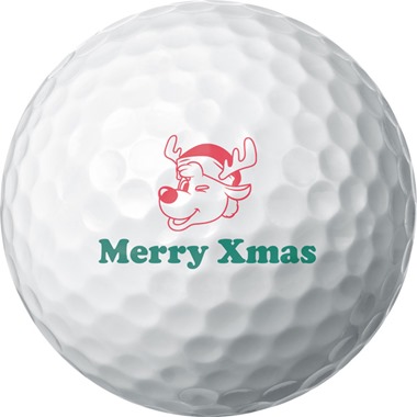 Rudolph Merry Christmas Golf Ball