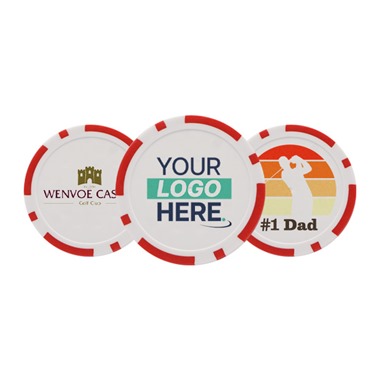 Personalised Golf Poker Chip | Red