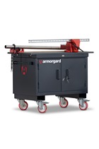 Armorgard MBH12-VF Mobile Tuffbench with Wooden Top, 4" Chain Vice and 6" Engineers Vice