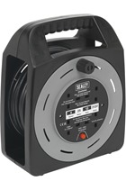 Sealey BCR25CB Cable Reel Box Type 25mtr 4 x 230V 1.25mm² Thermal Trip