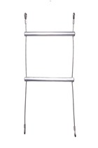 Lyon Wide Rung Galvanised Wire Rope Ladder Swaged Eye