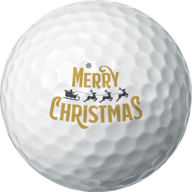 Merry Christmas Sleigh Golf Ball