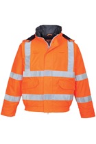 Portwest S773 Orange Bizflame Rain Hi-Vis Antistatic FR Bomber Jacket
