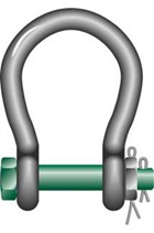 Green Pin 30ton "Wide Mouth" Safety Pin Bow Shackle