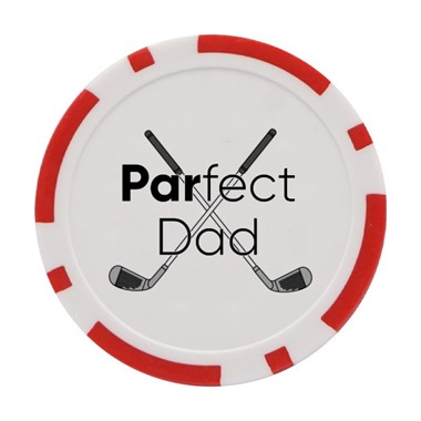 Parfect Dad Cross Club Red Poker Chip