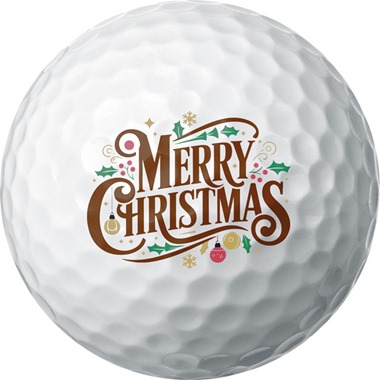 Festive Merry Christmas Golf Balls