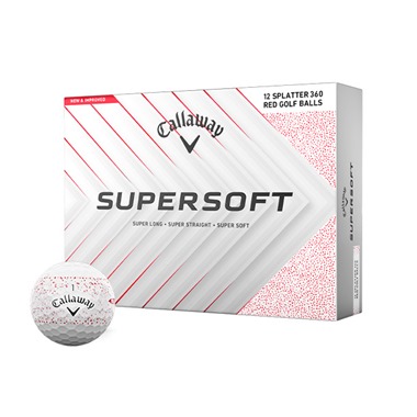 Callaway Supersoft Red Splatter Golf Balls 2025