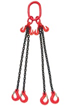 3.15 tonne 4Leg Chainsling, Adjusters & Latch Hooks