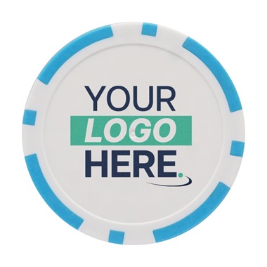 Personalised Golf Poker Chip | Light Blue