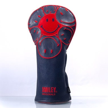 Smiley Originals Stacked Black & Red Driver Head Cover