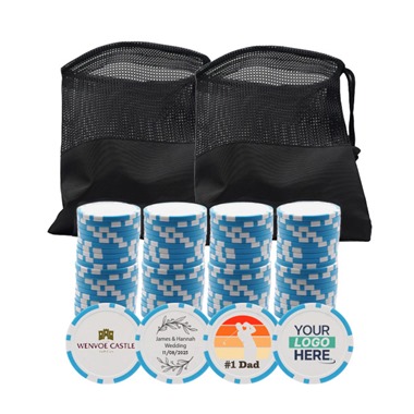 Personalised Golf Poker Chip | Light Blue