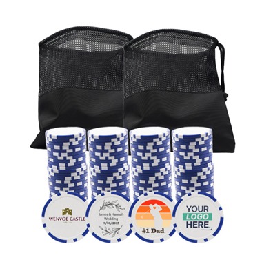 Personalised Golf Poker Chip | Dark Blue