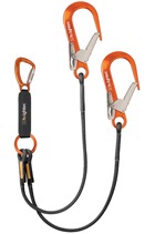 Heightec L2T ELITE Twin Lanyard - Tri-act c/w Scaffold Hooks