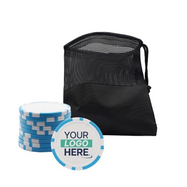 Personalised Golf Poker Chip | Light Blue