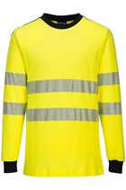 Portwest FR701 Yellow/Black Flame Resistant Hi-Vis T-Shirt