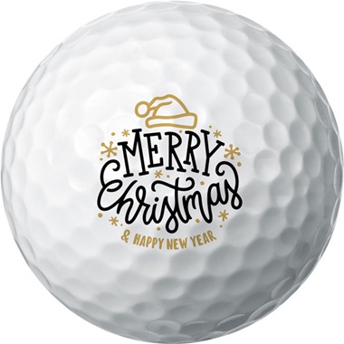 Merry Christmas & Happy New Year Golf Ball