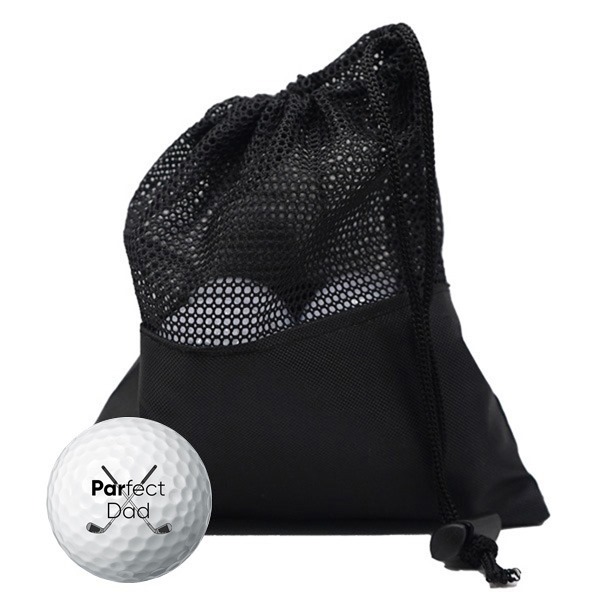 parfect dad golf balls and bag