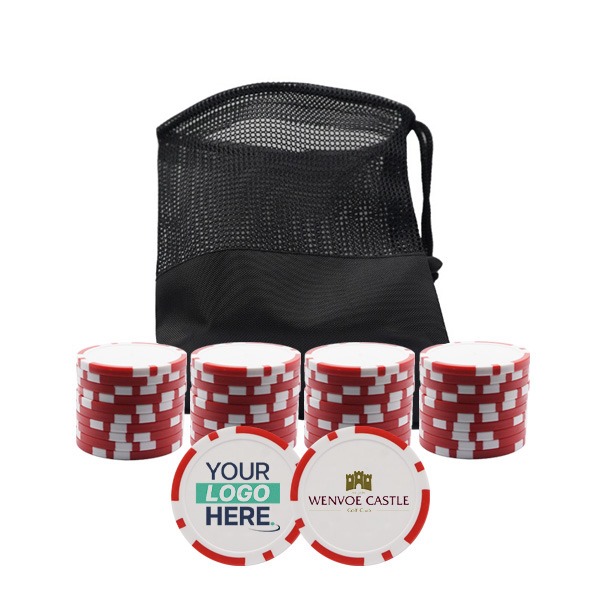 Personalised Golf Poker Chip | Red