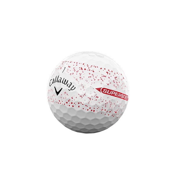 Callaway Supersoft Red Splatter Golf Balls 2025