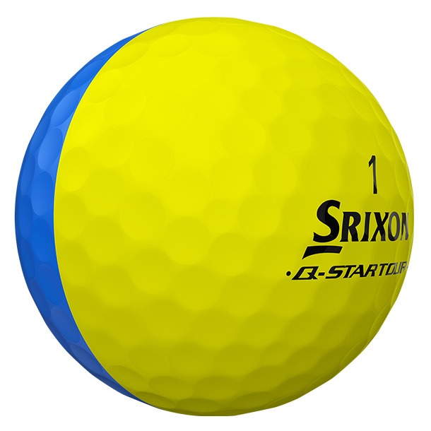 Q-Star Tour Divide Yellow & Blue Golf Balls 2024 Divide yellow
