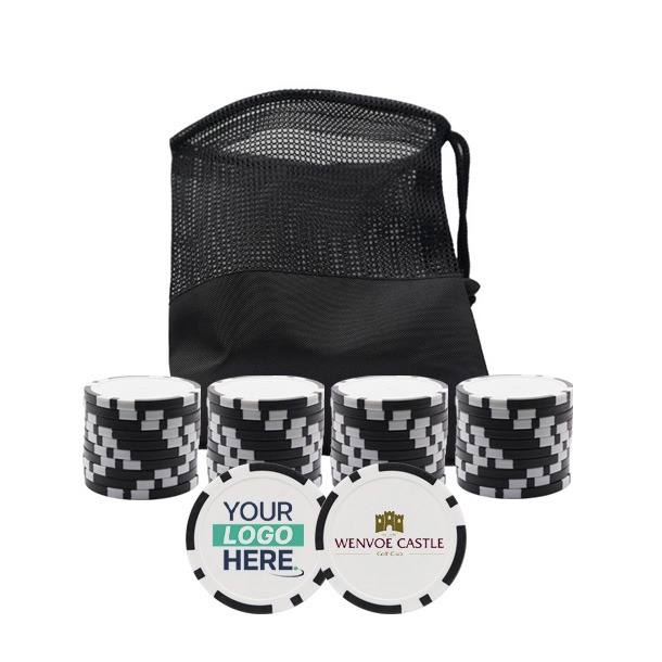 Personalised Golf Poker Chip | Black