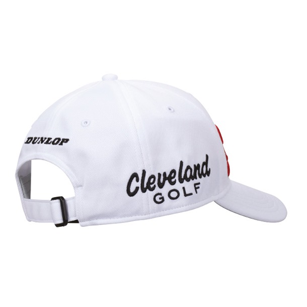 Pro Golf Cap White (Red Srixon, Cleveland & Dunlop Logo)