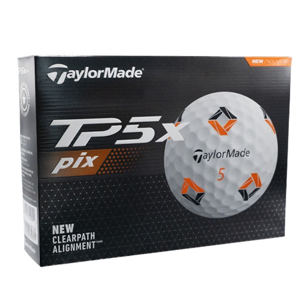 TaylorMade TP5x Pix White Golf Balls 2024