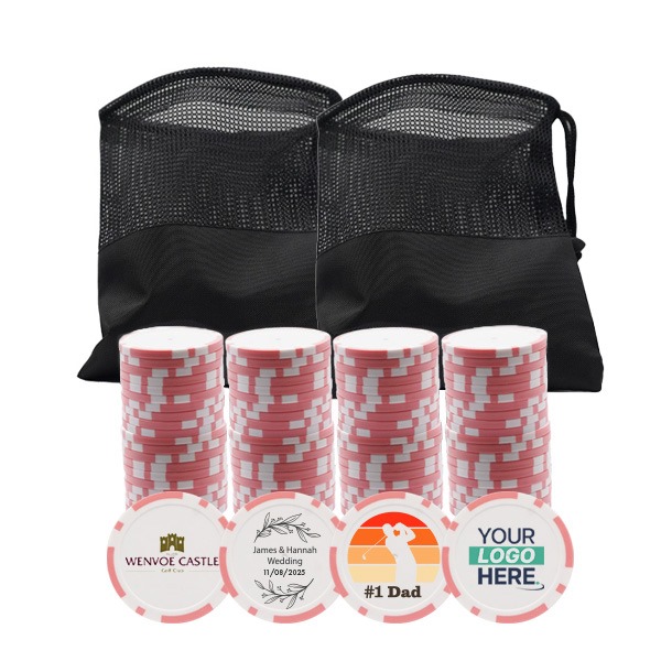 Personalised Golf Poker Chip | Pink