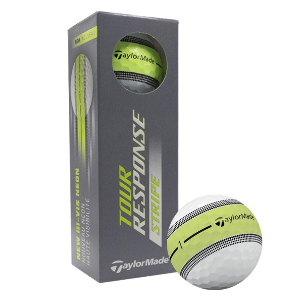 taylormade tour response stripe yellow golf balls