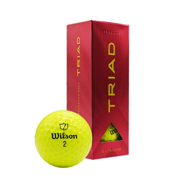 Yellow Wilson Triad Golf Ball