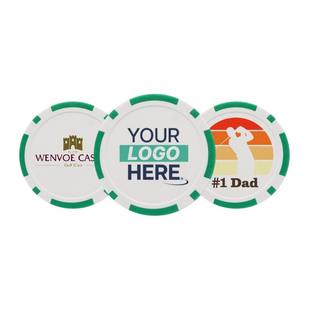 Personalised Golf Poker Chip | Dark Green