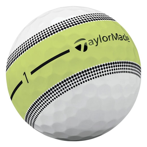 taylormade tour response stripe yellow golf ball