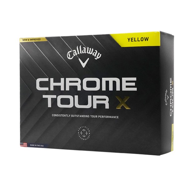 Callaway Chrome Tour X Yellow Golf Balls 2024