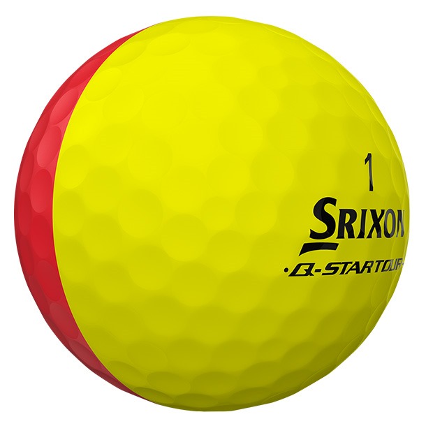 Srixon Q-Star Tour Divide Yellow & Red Golf Balls 2024 Yellow