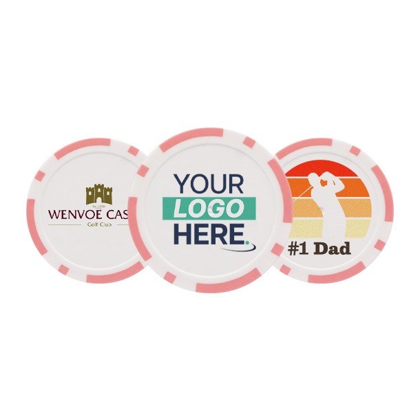 Personalised Golf Poker Chip | Pink