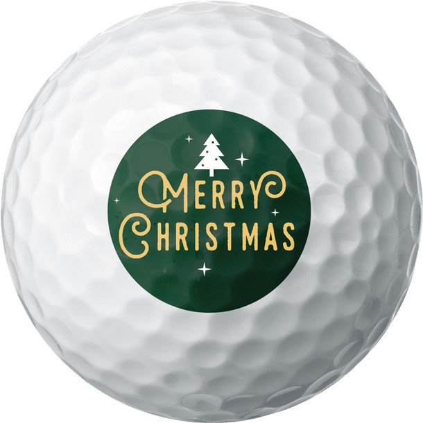 Funky Merry Christmas Golf Ball